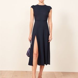 Gavin dress navy reformation 0P petite